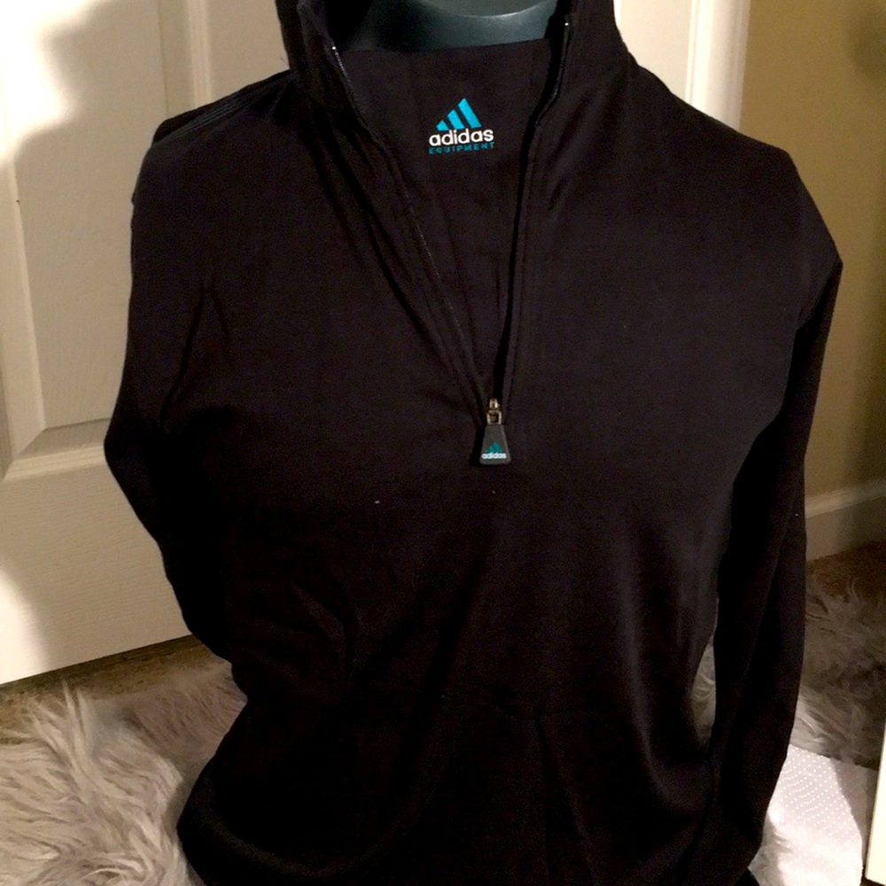 Adidas equipment Black zip up neck longsleeve